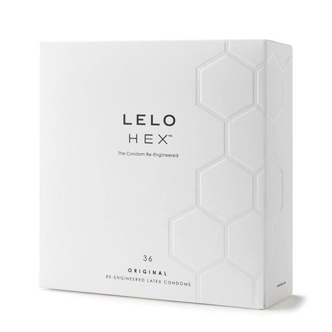 Lelo Hex Condoms Original Standard Size 36 Pieces (Ultra-thin condoms, sublime sensation and flawless fit, inner ribbing enhances grip)