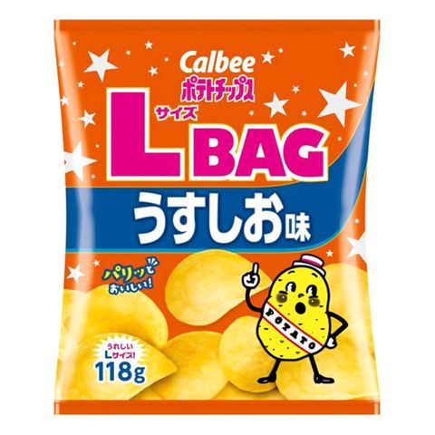 Calbee Salt Flavor Potato Chips L Bag 118g [Parallel Import]