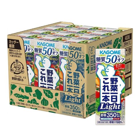 Kagome Vegetable Ichinichi Kore Ippon Light 12 x 200ml [Parallel Import]