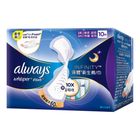 Whisper Liquid Pad Infinity Flexfoam (Technology) Absorbent Night 34cm 10 Pieces
