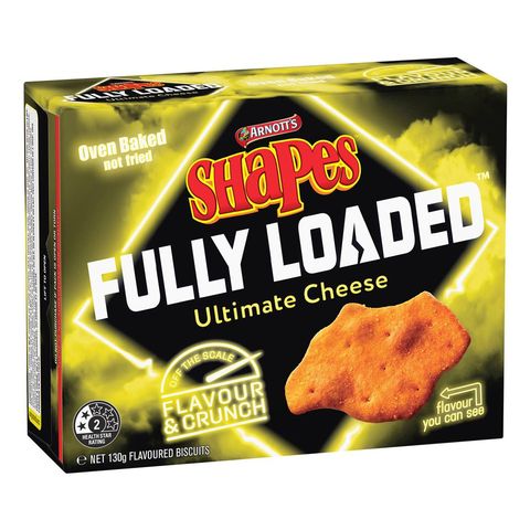 Arnott's Shapes Fully Loaded Ultimate Cheese 130g [Parallel Import]