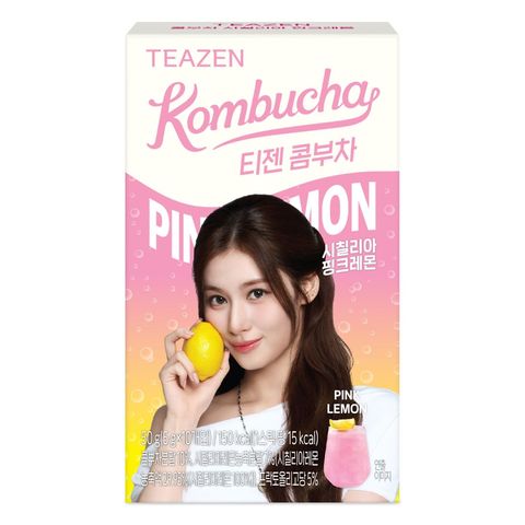 Teazen Kombucha (Pink Lemon) 10 Pieces (The new and old packaging will be shipped out randomly)