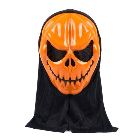 Comfort Home Halloween Pumpkin Demon Mask - Orange 1 Piece