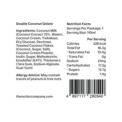 The Nutter Company Double Coconut Gelato 110ml