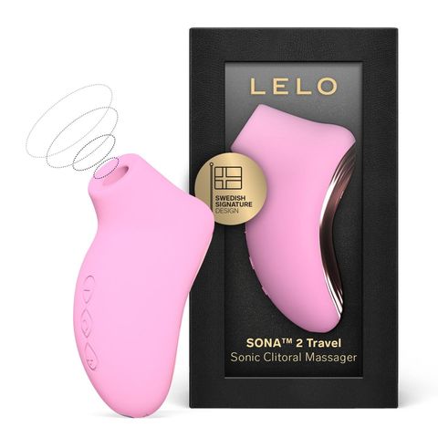 Lelo Sona 2 Travel 聲波陰蒂吸啜器 粉色 1個 (適合所有用家，機身完全防水)