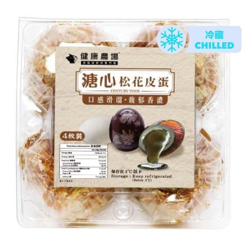 健康農場 溏心松花皮蛋 4隻