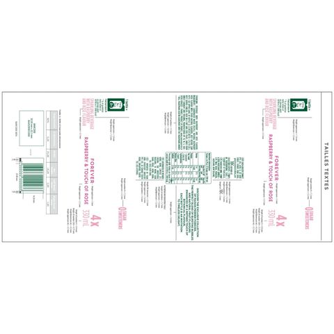 Maison Perrier Forever Collection Raspberry & Rose (Glass Bottle) 4 x 330ml