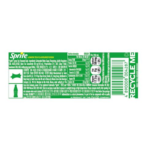 Sprite Lemon Tea Flavoured Soda PET 500ml