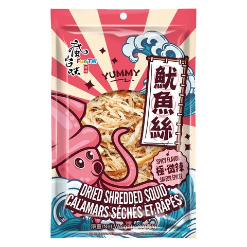Fun TW Dried Shredded Squid (Spicy Flavor) 80g