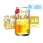 Asahi Clear Canned Beer 350ml x6[Parallel Import]