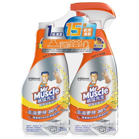 威猛先生 (超強效 Plus 廚房清潔劑 500克 + 補充裝 500克) 1套