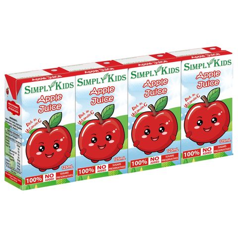 Simply Kids 100% 蘋果汁4x125mL