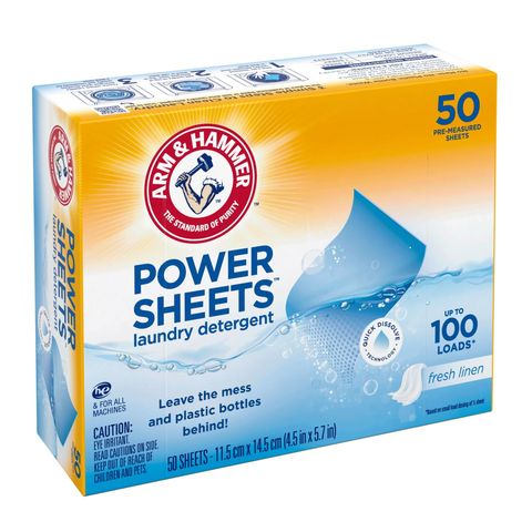 Arm & Hammer Power Sheets Laundry Detergent Fresh Line 50 Sheets
