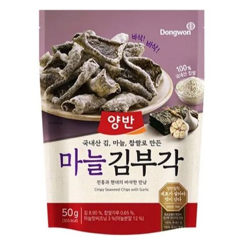 Dongwon Crispy Seaweed Chips with Garlic 50g