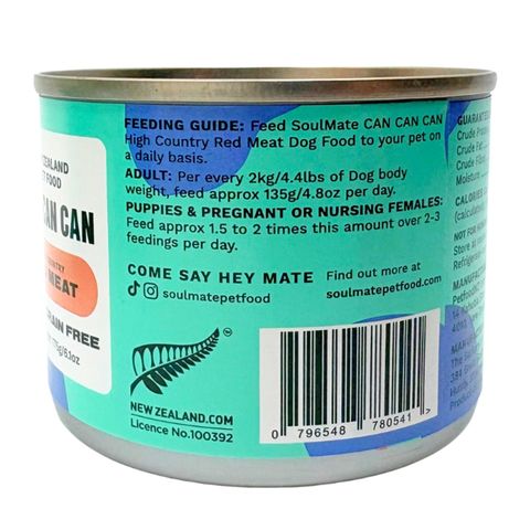 Soulmate Can Can Can High Country Red Meat Dogs Food 175g