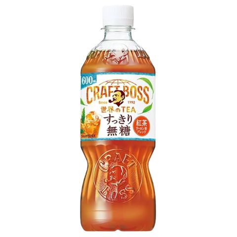 Suntory Craft Boss Sekai-no-tea Blue Ceylon Tea Unsweetened PET 600ml (The new and old packaging will be shipped out randomly)