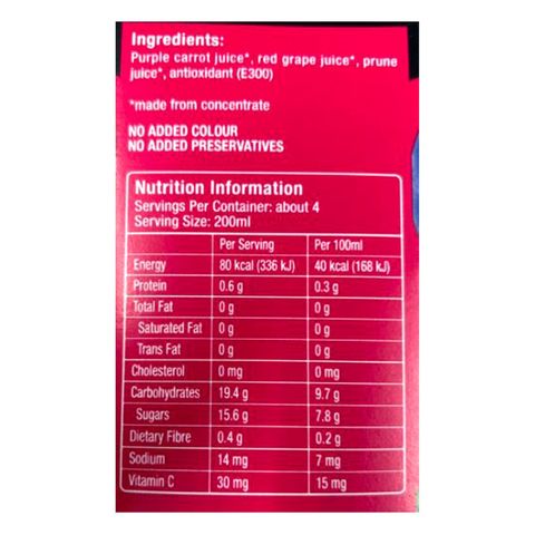 Del Monte Vege Plus Prune Mixed Juice 750ml