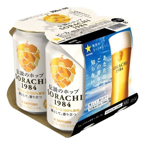 Sapporo Sorachi 1984 Canned Beer 4 x 350ml [Parallel Import]