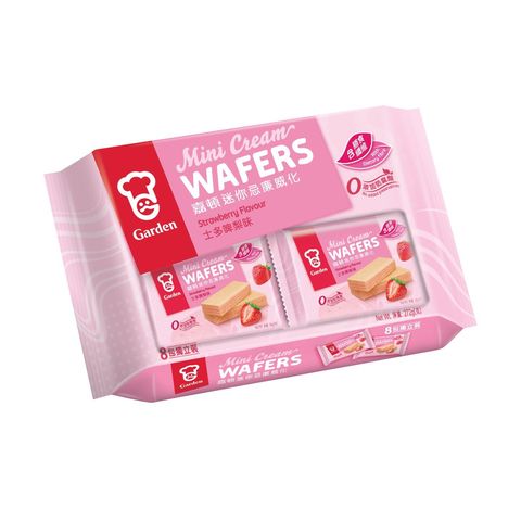 Garden Strawberry Flavour Mini Cream Wafers (8 Packs) 272g