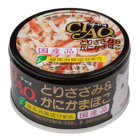 Ciao Cat Can White Chicken & Crab Sticks 85g