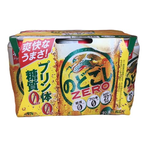 Kirin Nodogoshi Zero Sugar Free Canned Beer 350ml x6[Parallel Import]
