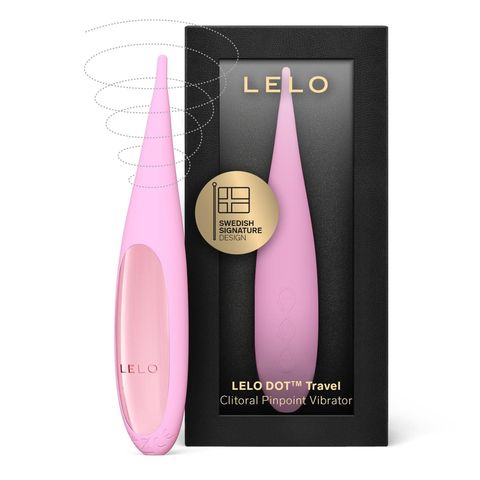 Lelo DOT Travel Soft and Flexible Pointed Tip Vibrator Pink 1 Piece (Ideal for beginners, adjust angles and intensity. Fully waterproof)
