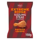 M&S Sizzling Steak Extreme Ridge Potato Crisps 150g 29434329