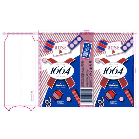 Kronenbourg 1664 Rose King Can (Camille Walala Edition) 500ml