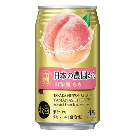 Takara Nippon Nihon Nouen Peach Chu-hi Alcohol 4% 350ml