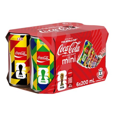 Coca-cola Coke 200ml x 6(The new and old packaging will be shipped out randomly)