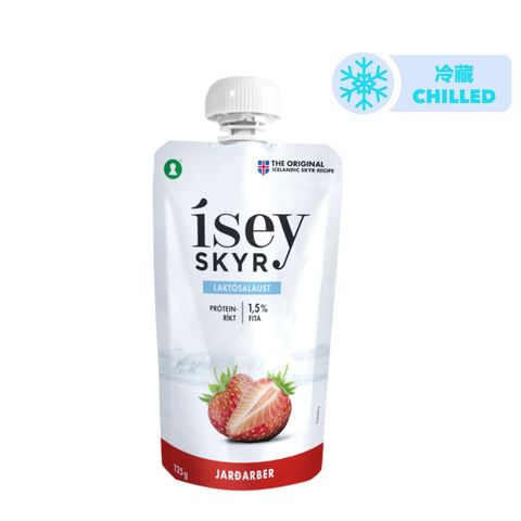 Isey Skyr Strawberry On-the-go Yogurt Pouch (Lactose-free) 125g