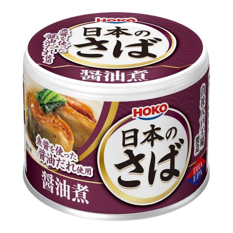 Hoko Simmered Mackerel Can Soy Sauce Flavor 190g [Parallel Import]