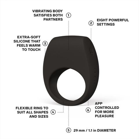 Lelo Tor 3 Couples Ring Black 1 Piece (Designed exclusively for couples, comfortably fits all sizes. Fully waterproof.)