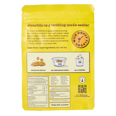 Oly. High Protein Crunchy Cereal Honey Flavor (Whey Protein Added) 35g