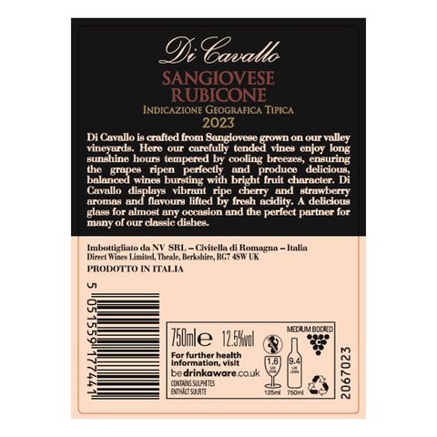 Di Cavallo Sangiovese 750ml