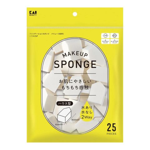 貝印 粉撲化妝海棉屋型 (SBR) 25件裝