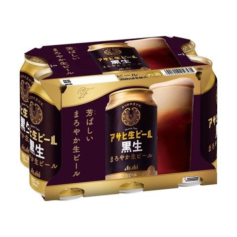 Asahi Kuronama Beer 350mL x6 (The new and old packaging will be shipped out randomly)