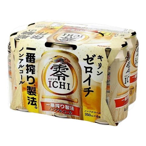 Kirin Zero Ichiban Alcohol Free Beer 350ml x6 [Parallel Import]