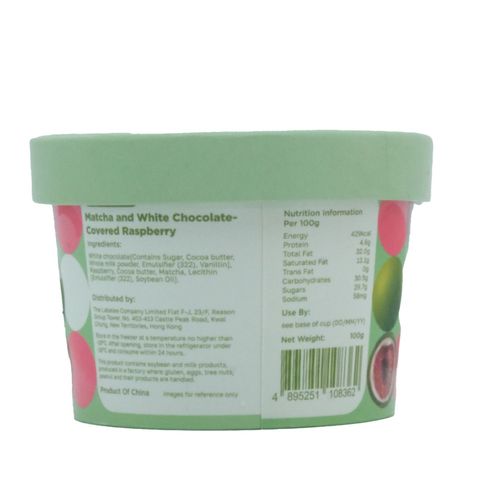Labelee Matcha & White Chocolate - Covered Raspberries 100g
