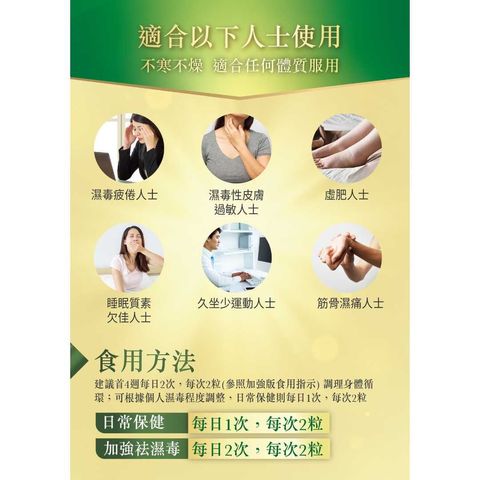 健之堂 袪濕王 (專業國際水中銀認證其去濕功效顥著) 60粒