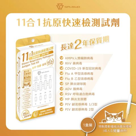 Savewo Eleven Respiratory Pathogens Antigen Test Kit 1 Piece