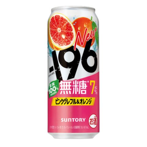 Suntory -196 Sugar Free (Pink Grapefruit & Orange) Alc. 7% 500ml [Parallel Import]