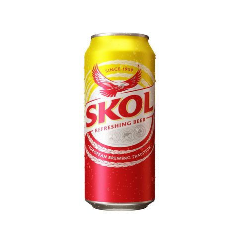 Skol King Can Beer 500ml x4