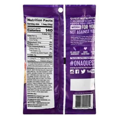 Quest Tortilla Style Protein Chips Loaded Taco 32g