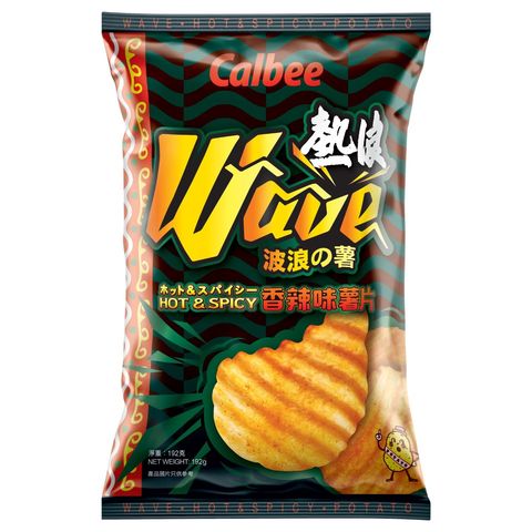 Calbee Hot & Spicy Flavoured Wave Cut Potato Chips 192g