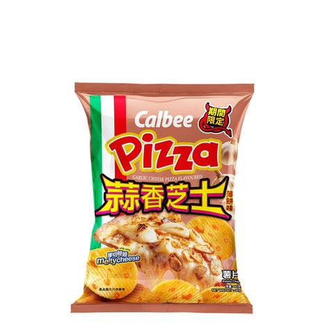 Calbee Garlic Cheese Pizza Flavoured Potato Chips 90g