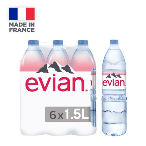 Evian Natural Mineral Water 6 x 1.5L
