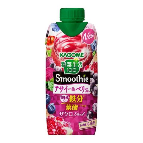 Kagome 野菜生活 100 Smoothie 雜莓果昔汁 330毫升 [平行進口]