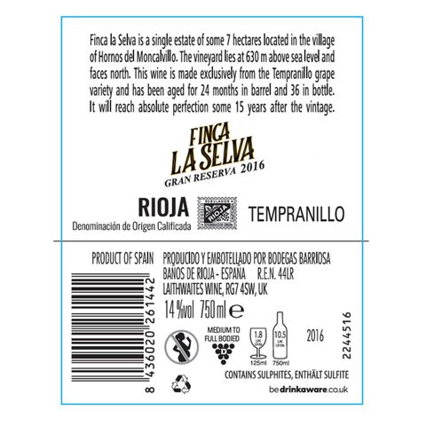 Finca La Selva Gran Reserva Rioja 750ml