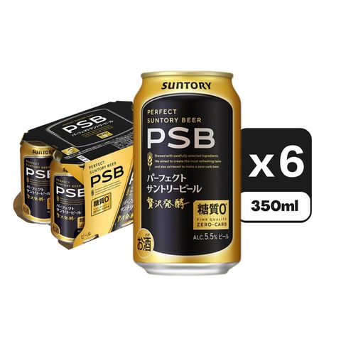 Suntory Perfect Suntory Sugar Free Canned Beer (PSB) 350ml x6 [Parallel Import]